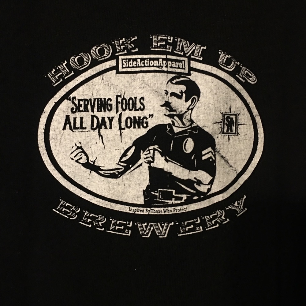 Hook em up brewery tee